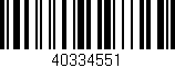Código de barras (EAN, GTIN, SKU, ISBN): '40334551'
