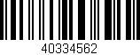 Código de barras (EAN, GTIN, SKU, ISBN): '40334562'