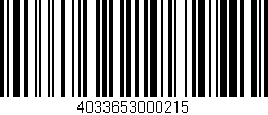 Código de barras (EAN, GTIN, SKU, ISBN): '4033653000215'