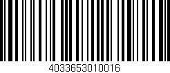 Código de barras (EAN, GTIN, SKU, ISBN): '4033653010016'