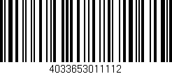 Código de barras (EAN, GTIN, SKU, ISBN): '4033653011112'