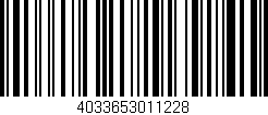 Código de barras (EAN, GTIN, SKU, ISBN): '4033653011228'