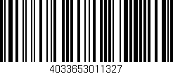 Código de barras (EAN, GTIN, SKU, ISBN): '4033653011327'