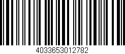 Código de barras (EAN, GTIN, SKU, ISBN): '4033653012782'