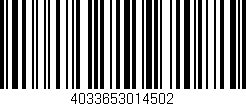 Código de barras (EAN, GTIN, SKU, ISBN): '4033653014502'