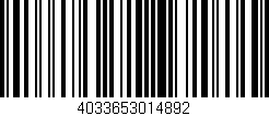 Código de barras (EAN, GTIN, SKU, ISBN): '4033653014892'