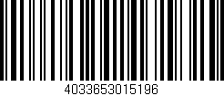 Código de barras (EAN, GTIN, SKU, ISBN): '4033653015196'