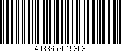 Código de barras (EAN, GTIN, SKU, ISBN): '4033653015363'
