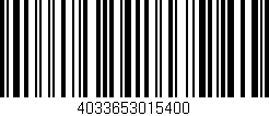 Código de barras (EAN, GTIN, SKU, ISBN): '4033653015400'