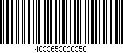 Código de barras (EAN, GTIN, SKU, ISBN): '4033653020350'