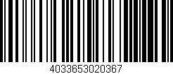 Código de barras (EAN, GTIN, SKU, ISBN): '4033653020367'