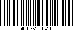 Código de barras (EAN, GTIN, SKU, ISBN): '4033653020411'
