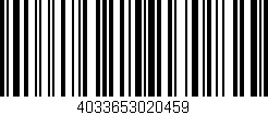 Código de barras (EAN, GTIN, SKU, ISBN): '4033653020459'