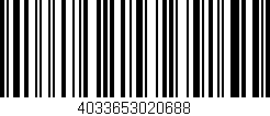 Código de barras (EAN, GTIN, SKU, ISBN): '4033653020688'