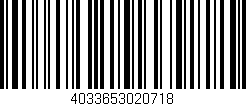 Código de barras (EAN, GTIN, SKU, ISBN): '4033653020718'