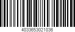 Código de barras (EAN, GTIN, SKU, ISBN): '4033653021036'
