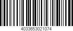 Código de barras (EAN, GTIN, SKU, ISBN): '4033653021074'