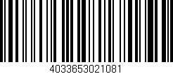 Código de barras (EAN, GTIN, SKU, ISBN): '4033653021081'