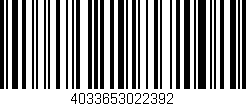 Código de barras (EAN, GTIN, SKU, ISBN): '4033653022392'