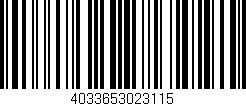 Código de barras (EAN, GTIN, SKU, ISBN): '4033653023115'