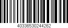 Código de barras (EAN, GTIN, SKU, ISBN): '40336530244262'