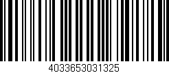 Código de barras (EAN, GTIN, SKU, ISBN): '4033653031325'