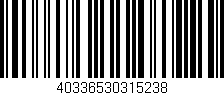 Código de barras (EAN, GTIN, SKU, ISBN): '40336530315238'