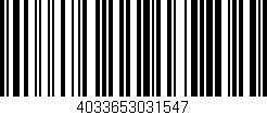 Código de barras (EAN, GTIN, SKU, ISBN): '4033653031547'