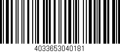 Código de barras (EAN, GTIN, SKU, ISBN): '4033653040181'