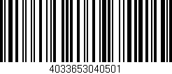 Código de barras (EAN, GTIN, SKU, ISBN): '4033653040501'