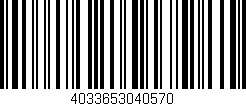 Código de barras (EAN, GTIN, SKU, ISBN): '4033653040570'