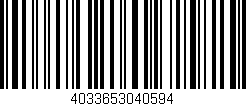 Código de barras (EAN, GTIN, SKU, ISBN): '4033653040594'