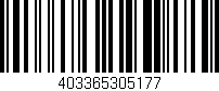 Código de barras (EAN, GTIN, SKU, ISBN): '403365305177'