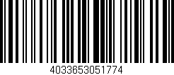 Código de barras (EAN, GTIN, SKU, ISBN): '4033653051774'