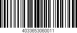 Código de barras (EAN, GTIN, SKU, ISBN): '4033653060011'