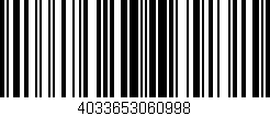 Código de barras (EAN, GTIN, SKU, ISBN): '4033653060998'