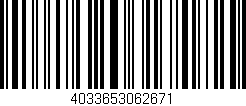 Código de barras (EAN, GTIN, SKU, ISBN): '4033653062671'