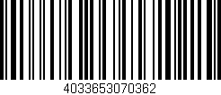 Código de barras (EAN, GTIN, SKU, ISBN): '4033653070362'