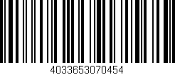 Código de barras (EAN, GTIN, SKU, ISBN): '4033653070454'