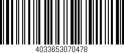 Código de barras (EAN, GTIN, SKU, ISBN): '4033653070478'
