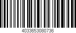 Código de barras (EAN, GTIN, SKU, ISBN): '4033653080736'