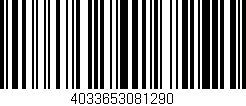 Código de barras (EAN, GTIN, SKU, ISBN): '4033653081290'