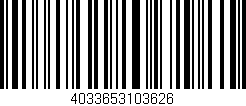 Código de barras (EAN, GTIN, SKU, ISBN): '4033653103626'
