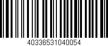 Código de barras (EAN, GTIN, SKU, ISBN): '40336531040054'