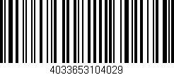 Código de barras (EAN, GTIN, SKU, ISBN): '4033653104029'