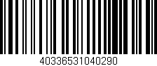 Código de barras (EAN, GTIN, SKU, ISBN): '40336531040290'