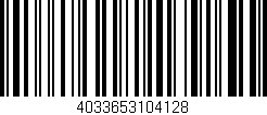 Código de barras (EAN, GTIN, SKU, ISBN): '4033653104128'