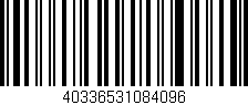 Código de barras (EAN, GTIN, SKU, ISBN): '40336531084096'