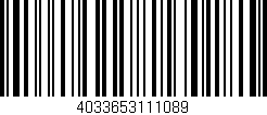 Código de barras (EAN, GTIN, SKU, ISBN): '4033653111089'
