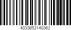 Código de barras (EAN, GTIN, SKU, ISBN): '4033653140362'